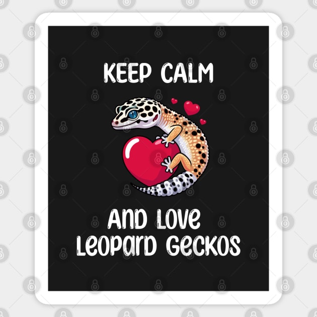 Leopard Gecko Keep Calm and Sticker by dinokate